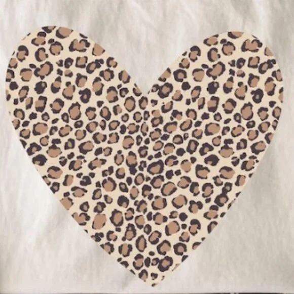 Leopard Heart Shirt, Valentine Heart T-Shirt, Cute Valentine Day Shirt - Picture 2 of 4